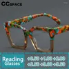 نظارة شمسية R56909 أسيتات القراءة نظارات براندون ZVFP0306 للسيدات رجعية مربعة وصفة طبية presbyopia العين 1.00 2.00