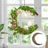 Dekoracyjne kwiaty księżycowa rama wieńca Smilax Rattan Christmas Village Decor DIY Flower Materiał