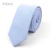 Neck Ties New solid color 100% cotton bow tie 6cm thin pink sky blue wedding dress party evening dress tie gift bow tie mens accessories C240412