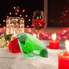 Vaser glas diamantmodeller pappersvikt bröllopsfest gynnar vase påfyllningsbord mittpunkt