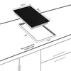 PANS -Induktion Kochfeld 2 Brenner elektrischer 120 -V -Vertikalofen 12 -Zoll -LED -Touchscreen Schneller Wärme 9 Heizung Level