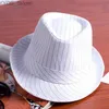 Breide rand hoeden emmer 2020 Summer Str Sun Hat Childrens Beach Trilby Panama Boys and Girls Bowling Handmade YQ240407