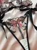 Ensemble sexy Ellolace Butterfly Lingerie Lace Fancy Underwear Sous -wear Fairy broderie transparente