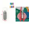 Aufbewahrungstaschen 20pcs Metall-Hülle Mini-Box-Behälter mit Schlüsselringen Reisen Erste-Hilfe-Flaschengläser