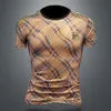 Fake Summer New High-End Quality Silk Cotton Mens Trend Kort ärm T-shirt QT6012AFD9905 {Kategori}