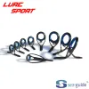 قضبان SeaGuide HBXQESG16 HBXAEST6 RING الأزرق 9PC دليل مجموعة من الفولاذ المقاوم للصدأ الإطار قضيب بناء المكون ملحق ديي