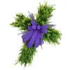 Decorative Flowers Household Cross Garland Lavender Artificial Soft Pvc Winter Door Wreaths For Front