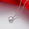 Solid Platinum PT950 Round diamond necklace female Europe and the United States 18K gold pendant collarbone 240407