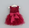 Bambini in pizzo tulle tutu abiti ragazze garza ricamo giubbodo vestito principessa chirstmas kids brows bel belt belt party abbigliamento f92556386771