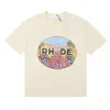 Camisetas de rhude mass camisetas de grife masculino feminino solto de camiseta branca casual manga curta de verão hip hop streetwear roupas