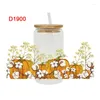 Window Stickers 3D UV DTF Transfers 16oz Cup Wrap Flower Plants Printed For DIY Glass Ceramic Metal Leather Etc. D1888