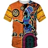 Мужские рубашки T Африканский лето o шея футболка с коротким рукавом плюс размер повседневный мужчина винтажный стиль 3D -принте