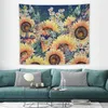 Tapisseries Sunflowers Tapestry Murd Place - Plant floral jaune doré pour dortoir CONCEPTION CHAUD CASSE