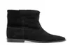 Vrouwen echte zwart leer Isabel Crisi Suede enkelschoenen nieuwe klassieke Marant Fashion Show Pop Booties Shoes6836961