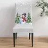 Chair Covers Christmas Winter Snowflake Snowman Cover Stretch Elastic Dining Room Slipcover Spandex Case For Office