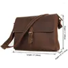 Sac J.M.D Men's Fashion Leather Crazy Horse Messager Slinde Messenger