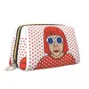 Storage Bags Pink Polka Dot Yayoi Kusama Abstract Art Pumpkin Cosmetic Bag Women Big Capacity Makeup Case Beauty Toiletry