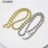 Chaînes 10pcs Collier de brin de perle d'or multi-taille