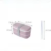 ОБЛАСТЬ 1PCS Lunch Box Bento Материал класса для холодильника Микроволновая печь с двойной отделкой универсал