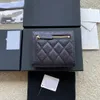 Designer Brieftasche Kaviar CC Wallet Geldbeutel Damen Leder Brieftaschen Münzgrundstück Kreditkarte Slot Mini Skinny Black Card Top Reißverschluss Coin -Beutel mit ID Hold