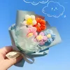 Fleurs décoratives mini crochet bouquets fleurisés à la main cadeau de mariage pour la journée du professeur artificiel coloré Flores