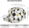 Ball Caps Abstract Géométrique Gold Triangle Match Flat Bill Hat Unisexe Snapback Baseball Cap Hip Hop Style Visor vierge Adjuctoire