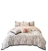 Bedding Sets Affordable Luxury Style Winter Thicken Thermal Milk Fiber Bed Sheet Four-Piece Set High-End Embroidery Coral Fleece Duvet