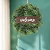 Decorative Flowers Christmas Wreath For Front Door Farmhouse Artificial Decor With Leaves Flower And Berries Autumn Frame