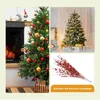 Dekorativa blommor 5 datorer Xmas Tree Decoration Berry Sticks Fake Artificial Glitter Stems Christmas Ornament Wreath Making Hushållen bär