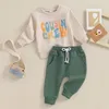 Set di abbigliamento Mubineo Baby Boy Cour Cous Cele Crew Outfits Girl Sweatspantpantpant Toddler Tops Pants Set Born Outfit