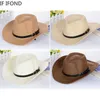 Chapeaux à bord large chapeau seau Nouveau chapeau d'été panama chapeaux hommes paille cowboy chapeau soleil pliage occidental large courbe courbe 240407