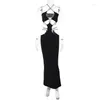 Basic Casual Kleider elegant ausschneiden y Verband Maxi Kleid für Women Summer Club Party Outfit