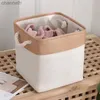 Storage Baskets Linen splicing folding storage box home bedroom living room toy basket daily necessities sorting yq240407