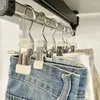 Hangers 1PC Multifunctional Stainless Steel Metal Clothes Clips Pants Socks Hat Clothespin Wardrobe Storage Pegs