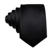 Krawat business czarny jedwabny krawat męski klasyczny solidny wysokiej jakości kieszonkowe kieszonkowe spinki do mankietów ustawione na imprezę formalny projektant Barry. Wang! C240407