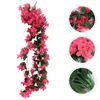Dekorativa blommor 4 kronblad falska växter krans wisteria siden konstgjorda bröllopsdekorationer