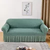 Coperture per sedie per il divano a bolle single e doppia gonna elastica della polvere universale per soggiorno