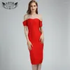 Partykleider 2024 sexy Damen trägerloser roter Rayon Rüschen hochwertige Kleiderinnen Frauen Sommer knielange elegante Verband