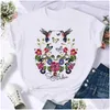 T-shirt pour femmes à manches courtes papillon arc sucré fleur flore flore été femme imprimement t-shirt féminin top tshirts dessin animé graphique t otyjs