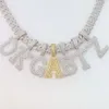 Silver smycken isade ut namnhängen Anpassade VVS Moissanite Pendant Silver Letter Pendant Halsband Initial