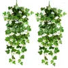 Dekorativa blommor 2st Artificial Simulated Flower Vine Fake Tificial Hanging Plants Outdoor Backyard Decoration