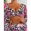 Costumi da bagno femminile estate sexy bikini 2024 costumi da nuoto donne spingono femminile in spiaggia per nuotare abiti da bagno con bidone bikini piscina