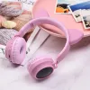 Glasses Hoco Gaming Led Bluetooth Headphones Girl Headset for Phone Music Pc Laptop Kids Headphones Tf Card 3.5mm Plug with Microphone