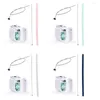 Drinking Straws 1pcs Food Grade Reusable Collapsible Silicone Straw Foldable With Carrying Case For Travel Home Office