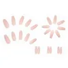 24pcs/Box Gradient Color Pressa artificiale su unghie con colla per colla e unghie finte adorabili ragazze adorabili nail art ballerina false chiodi