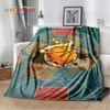 Couvertures de basket art de basket dessin animé Soft Pluxer Couverture Flanelle Pouffure pour le salon Chambre de lit Sofa Picnic Cover Bettdecke