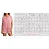 Frauen Nachtwäsche 2 -teilige Lounge Wear Sets Sommerplaid Kurzarm Rüste Trim Lteel Tops Elastic Band Shorts Pyjama