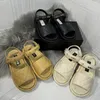 Summer Designer Women Sandaler Casual Fashion Plain Plat Sandals Open Toe Magic Outdoor Sandals