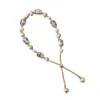 Natural Freshwater Pearl Girls met een gevoel van, Instagram niche -ontwerp, kristallen armband voor vriendinnen, sieraden