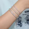 Fornitore di gioielli dropshipping regolabile da 2 mm 3 mm moissanite bracciale da tennis 925 donne in argento sterling regalo